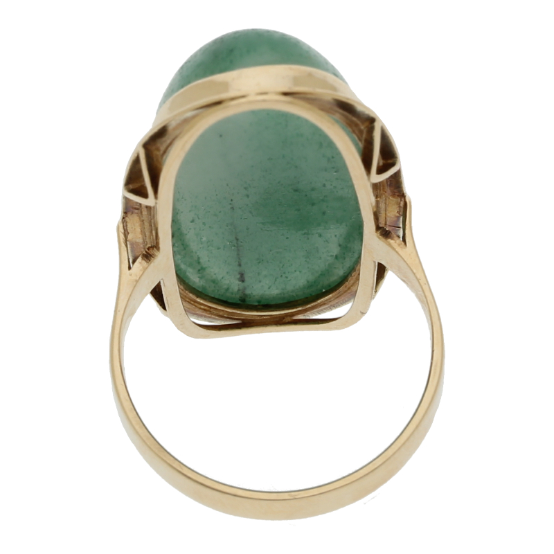 Opulenter Vintage Ring Jade 37 x 18 mm