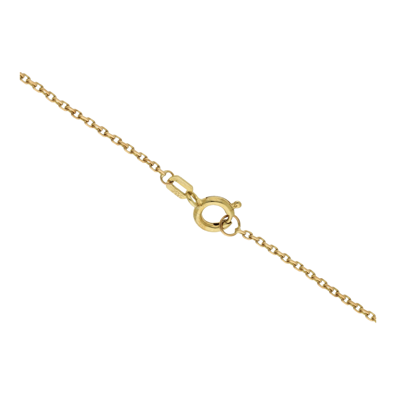 Farbsteincollier 333/8 K Gelbgold Granat Länge 44 cm