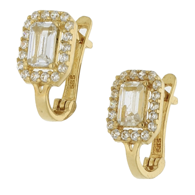 Ohrringe mit Steinbesatz 585 Gold