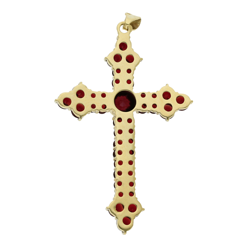 Granat Kreuz 585/ 14 K Gold
