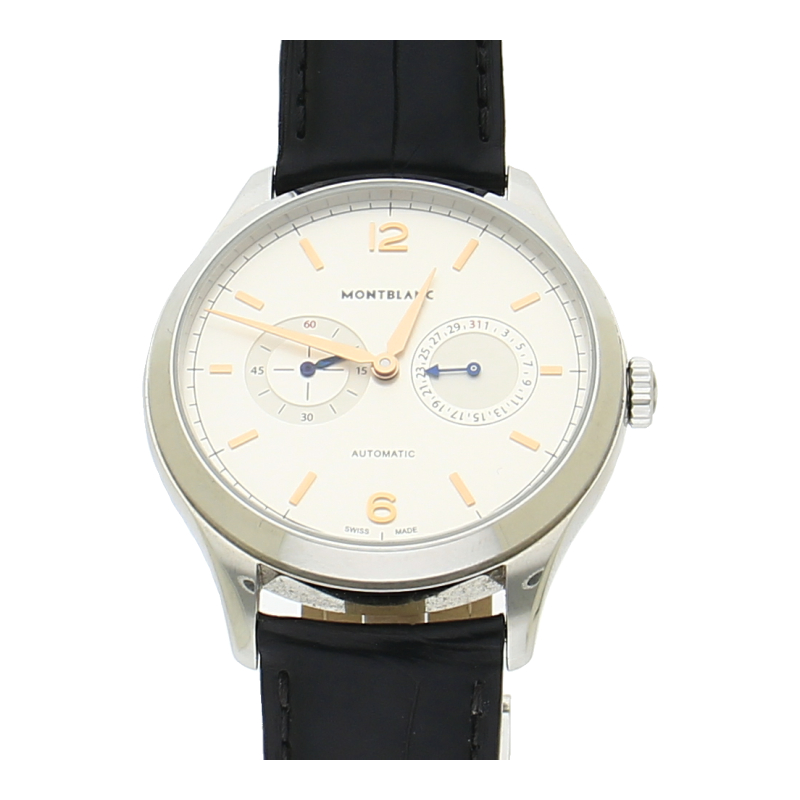 Montblanc Heritage Chronométrie Twincounter Date 114872 Edelstahl 40mm Automatik