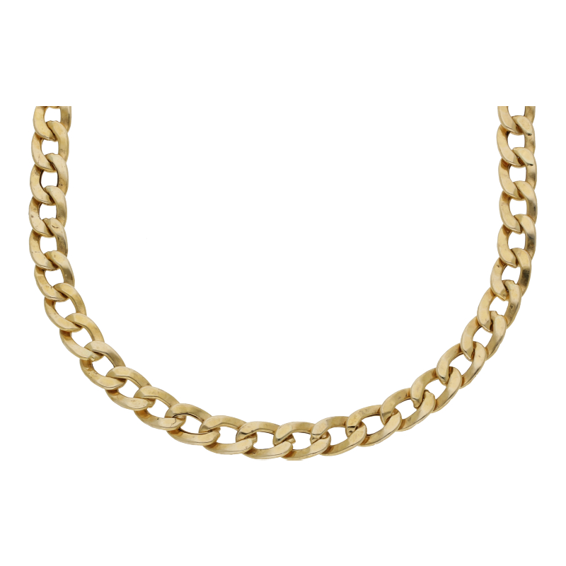 Panzer Kette 50 cm Länge 585/ 14 K Gold