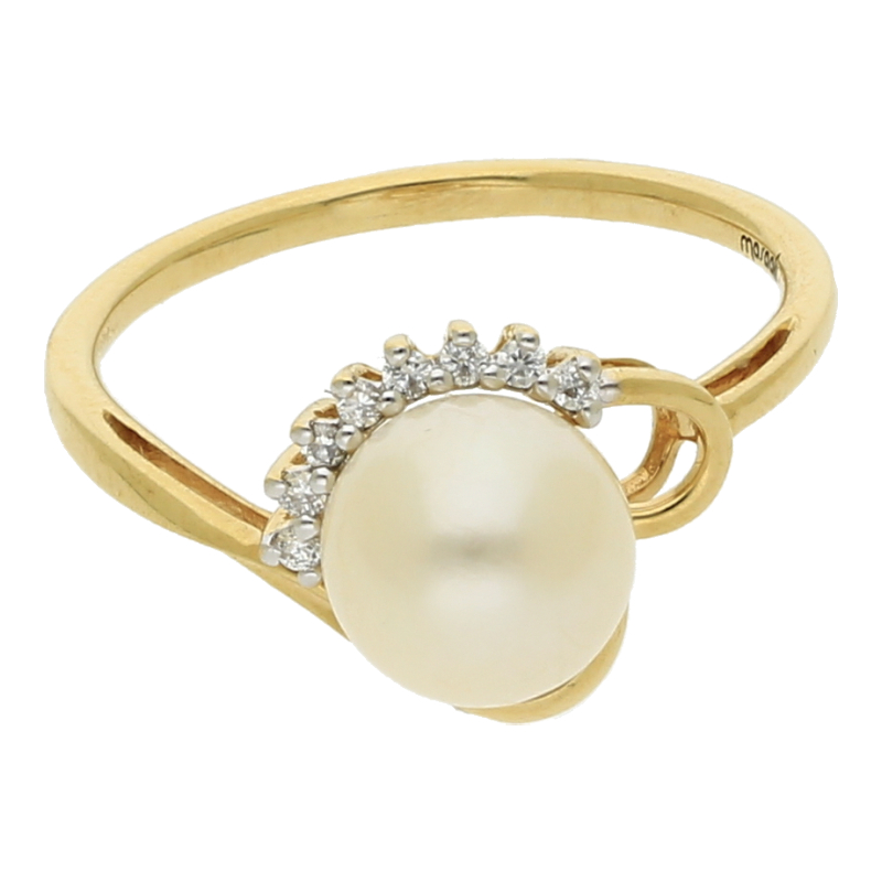 Zuchtperle Brillant Ring 750/ 18 K Gold