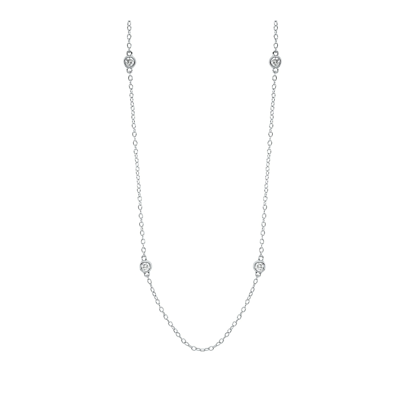 Brillant Collier 0,19 ct 43 cm Länge 750/ 18 K Gold