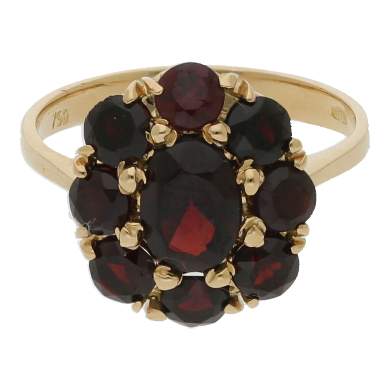 Granat Ring 750/ 18 K Gold