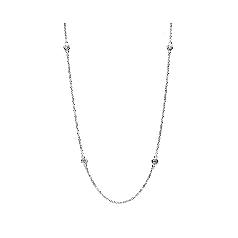 Brillant Collier 0,20 ct 43 cm Länge 750/ 18 K Gold