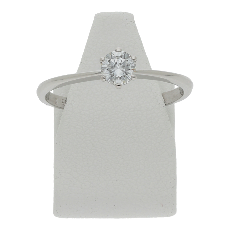 Solitär Ring Weißgold 14K/585