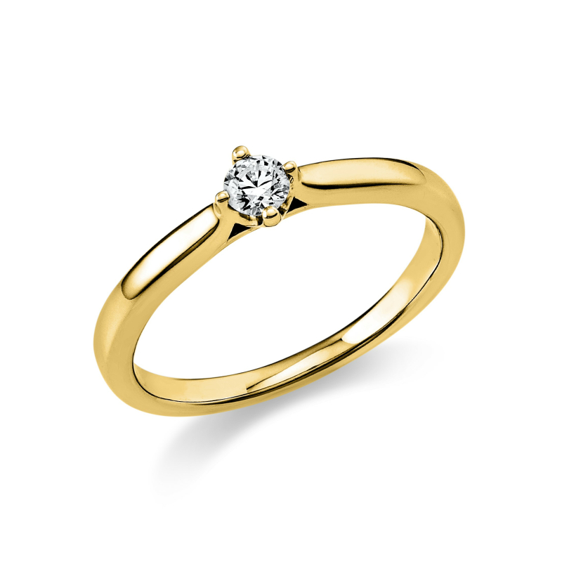 Brillant Solitär Ring 0,15 ct 585/ 14 K Gold