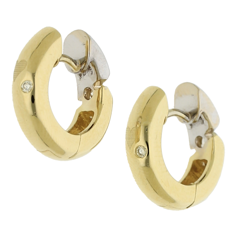 Brillant Creolen 585/ 14 K Bicolor