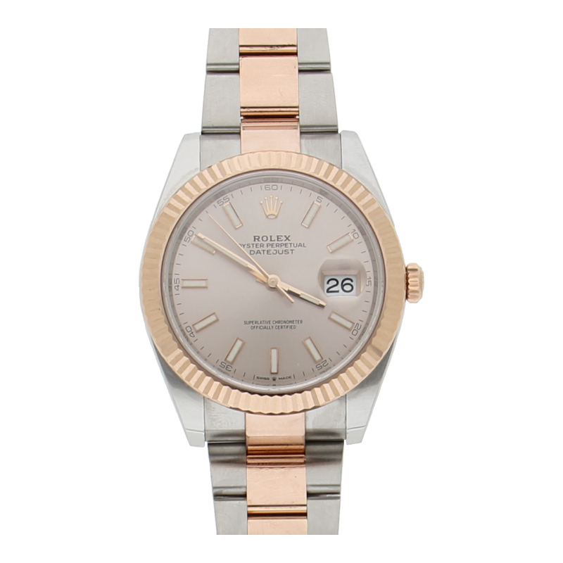 Rolex Datejust 41 126331 Stahl/Roségold Lachszifferblatt Automatik 2021 Full Set