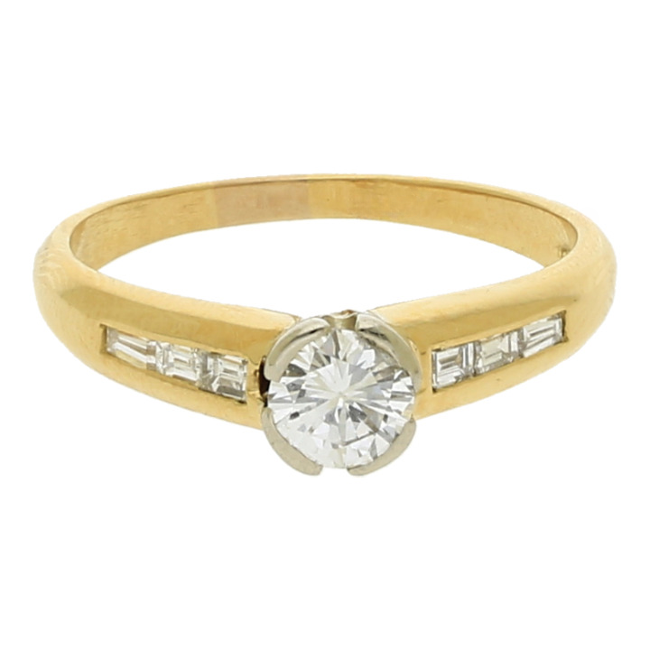 Brillantring 18K/750 Expertise ca. 2500 Euro