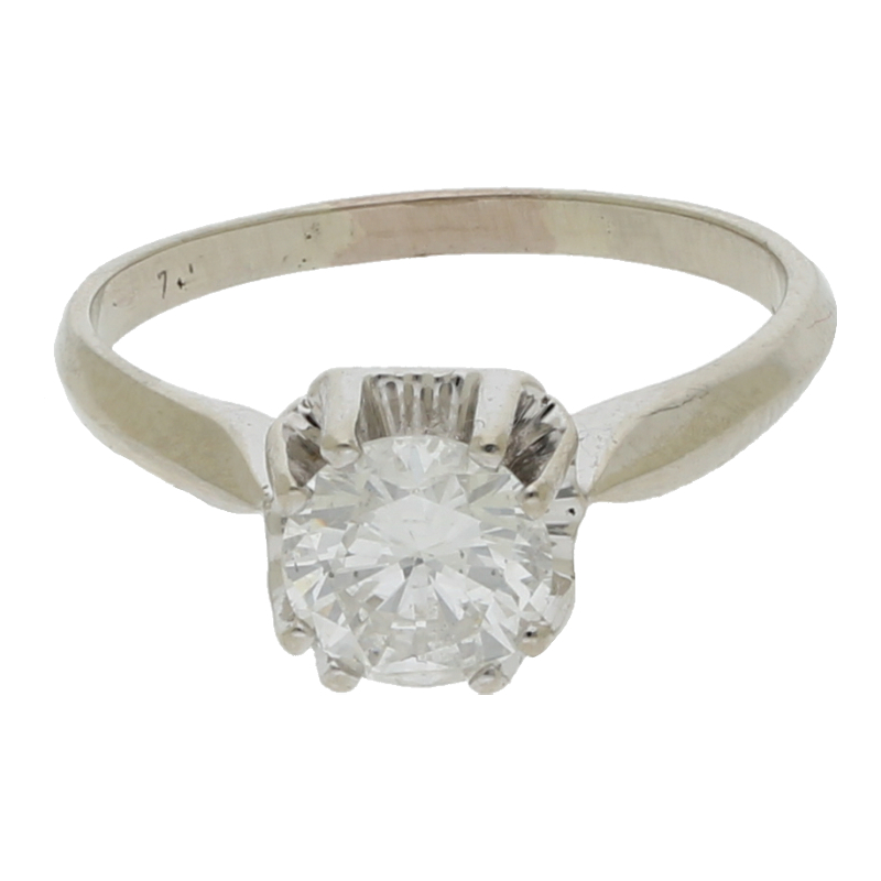 Einkaräter 18K/750 Weißgold/Versicherungsgutachten