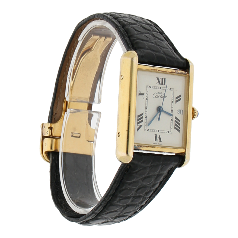 Cartier Must Vermeil Ref. 2413 Quarz Vintage Originalband neue Batterie 2025