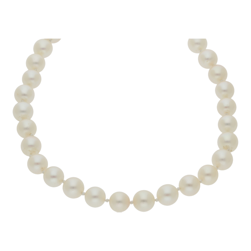 Akoyazuchtperlenkette mit Goldschließe 750/ 18 K Gold