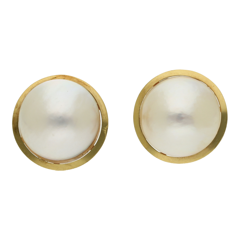 Mabeperlen Ohrstecker 750 Gold