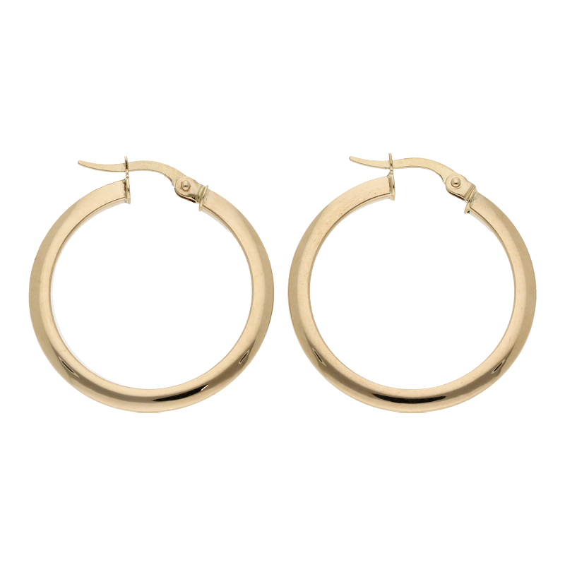 Creolen 585/14 K Gelbgold Durchmesser 2,6 cm Stärke 1,8 mm