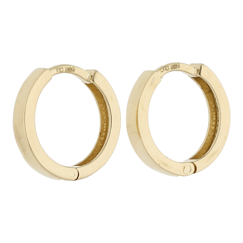 Creolen 585/14 K Gelbgold Durchmesser 1,5 cm Stärke 2 mm