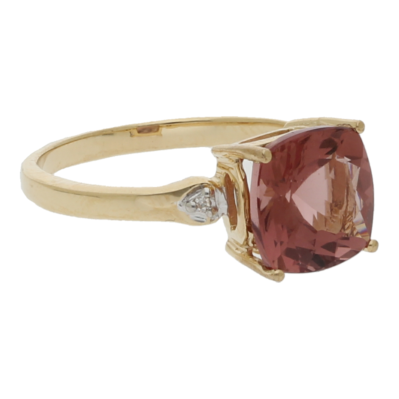 Farbsteinring 585/14 K Gelbgold 