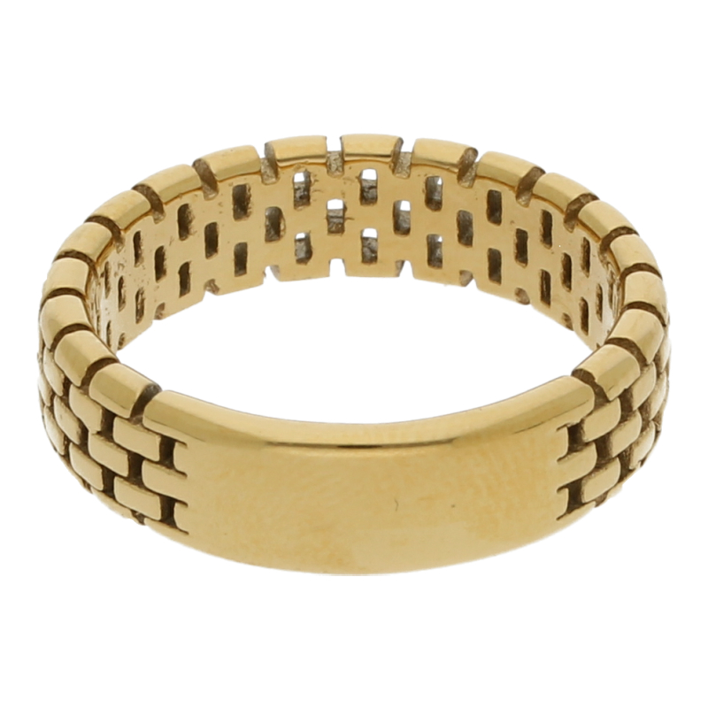 Herren Ring Größe 58 Edelstahl vergoldet