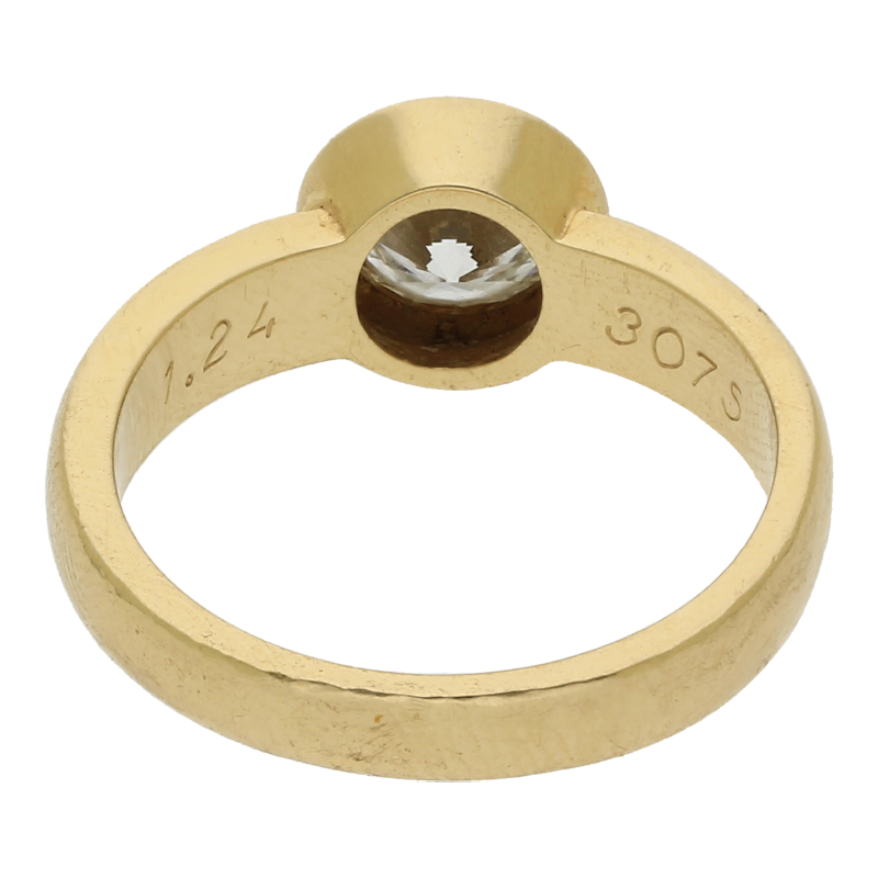 Solitär Brillant Ring/ 1,2 ct  mit Expertise