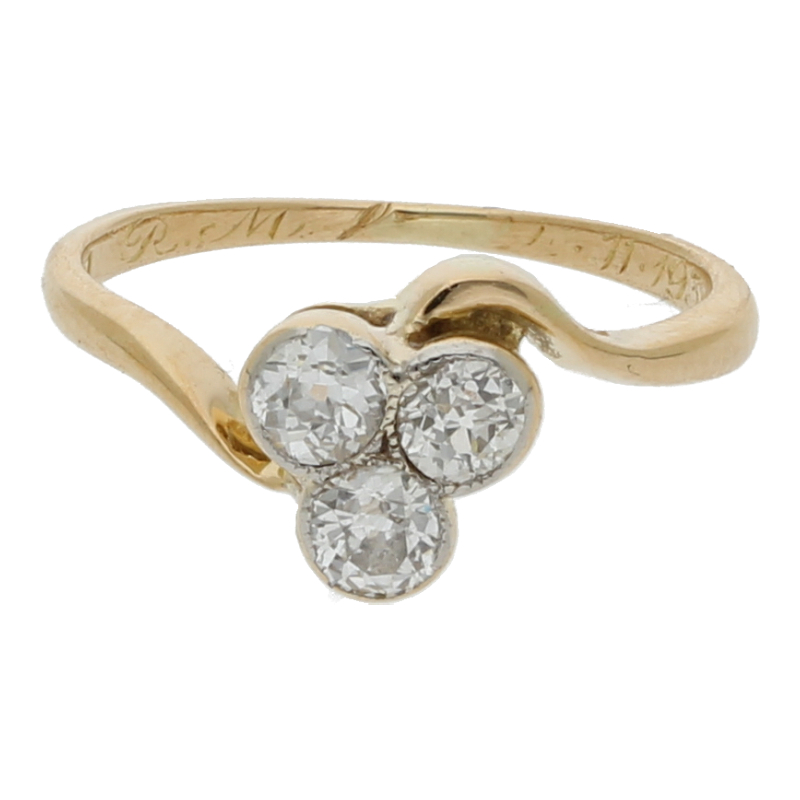 Antiker Diamant Ring mit Altschliff Brillanten