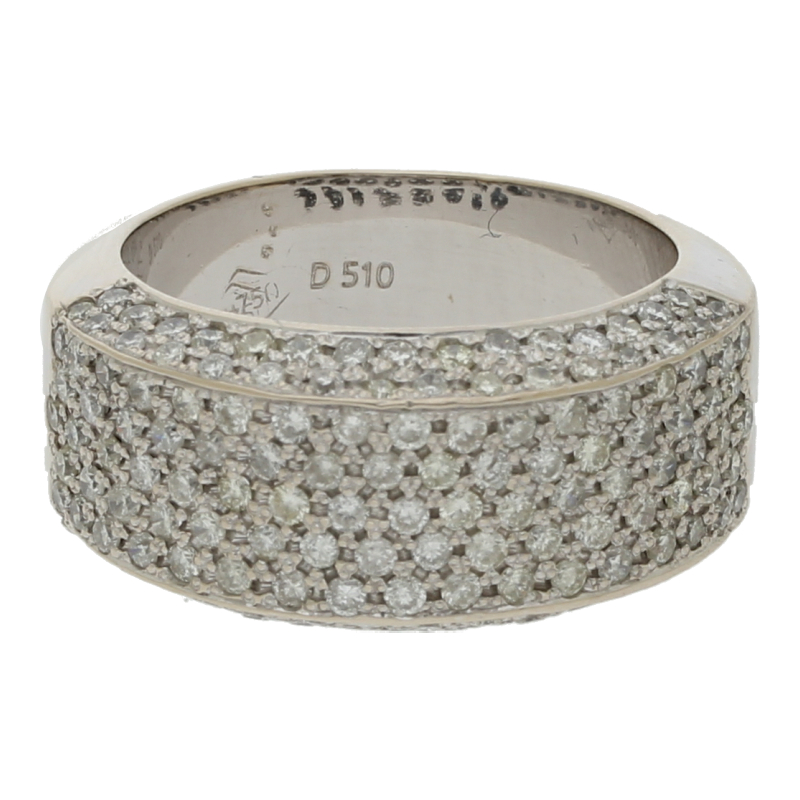 Pavée Diamant Ring 18K/750 Weißgold ca. 2,5 ct