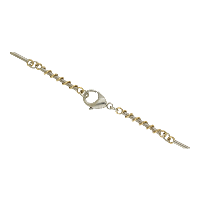 Collier Handarbeit mit Opal 925/ Silber und 333/ Gold