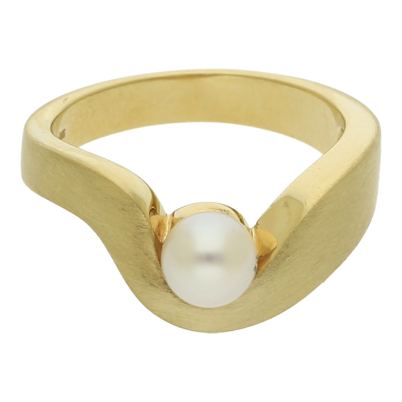Ring mit Zuchtperle  585/ 14 K Gold