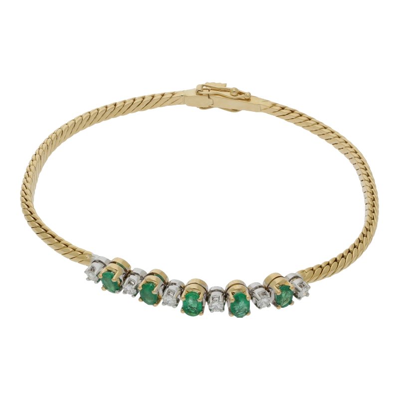 Smaragd Brillant Ring 750/ 18 K Gold