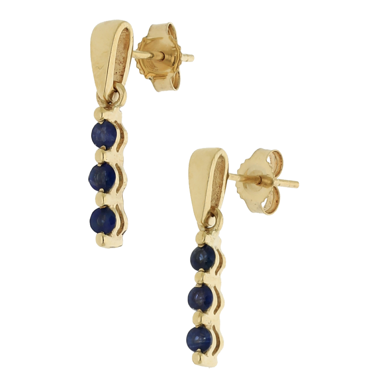 Saphir Ohrstecker 375/ 9 K Gold