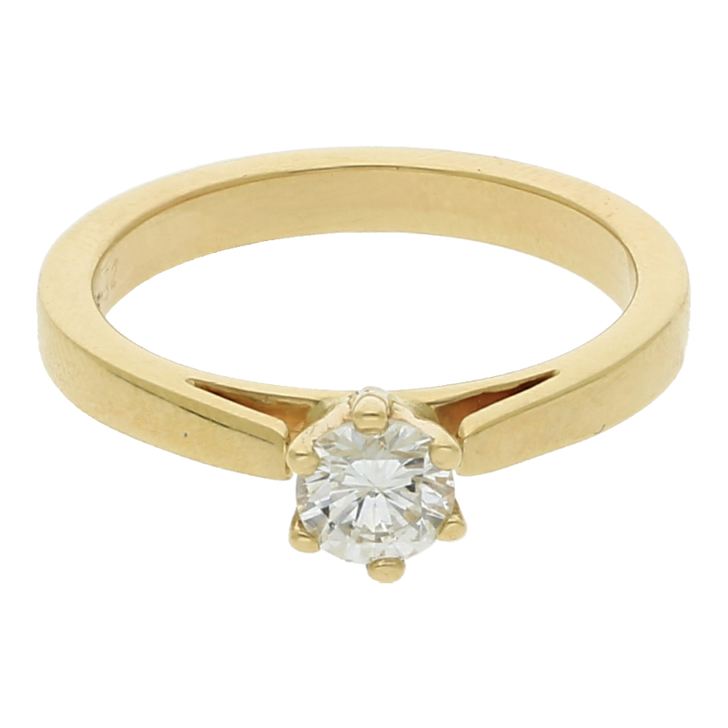 Brillant Solitär Ring 0,48 ct 585/ Gold