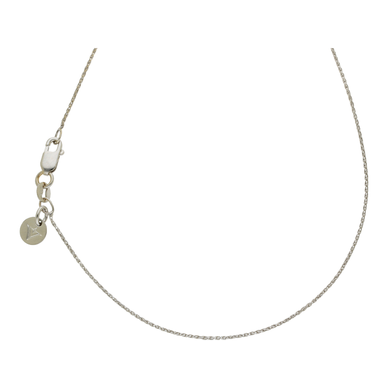 Halskette 585/14 K Weißgold Zopfkette Länge 44 cm