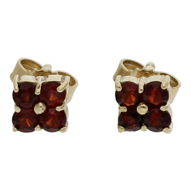 Granat Ohrstecker 333/ 8 K Gold