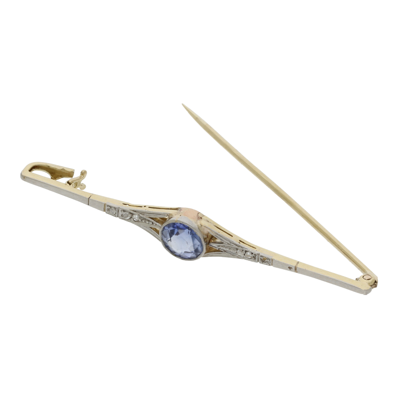 Brosche mit Diamantrosen Antik