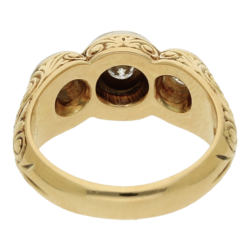Ring mit 3 Brillanten ca. 0,60 ct 585 Gold