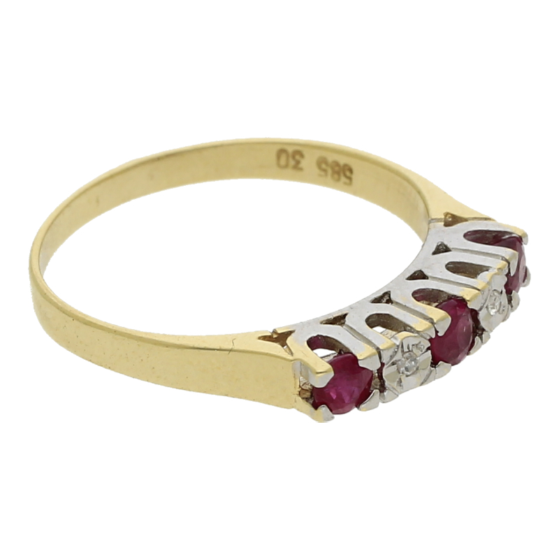 Rubin Diamant Ring 585/ 14 K Gold