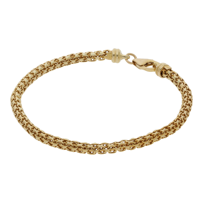 Armschmuck 585/14 K Gelbgold Zopfkette Breite 3,7 mm Länge 20 cm