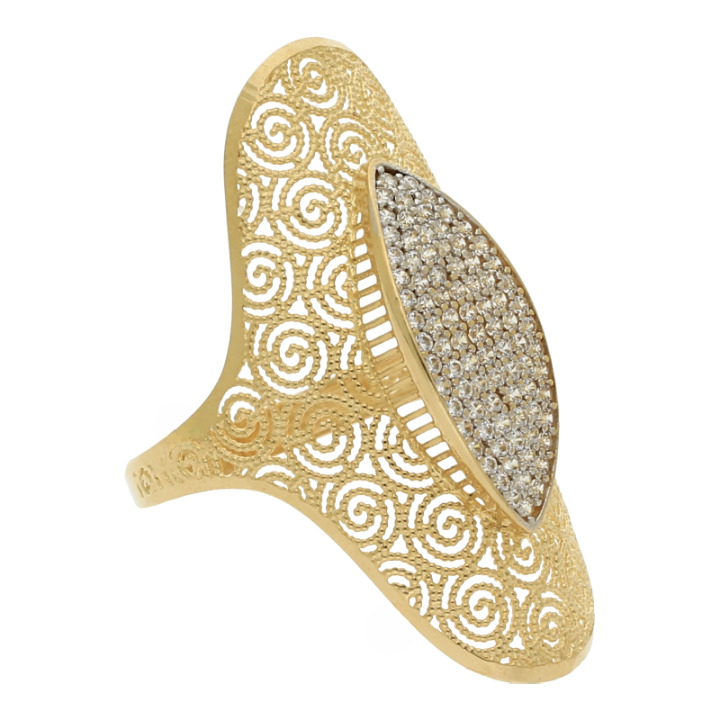 Ring mit Zirkoniabesatz 585 Gold