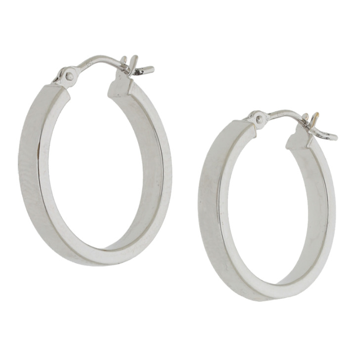 Creolen Weißgold 18K/750 18 mm