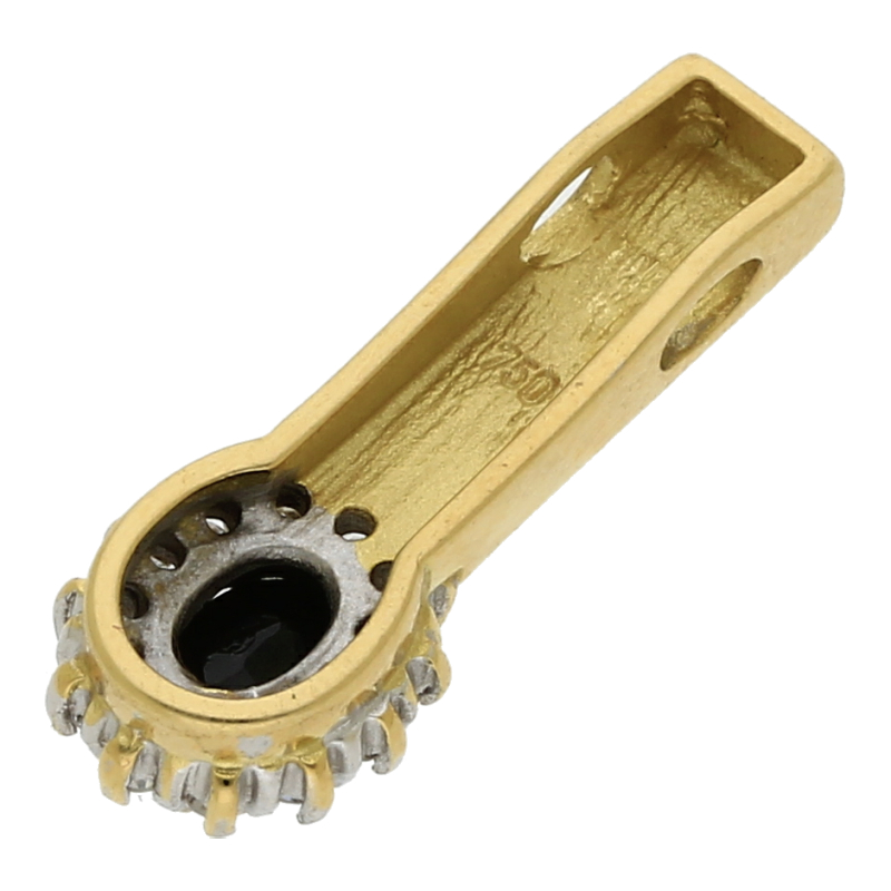 Saphir Diamant Anhänger 750/ 18 K Gold