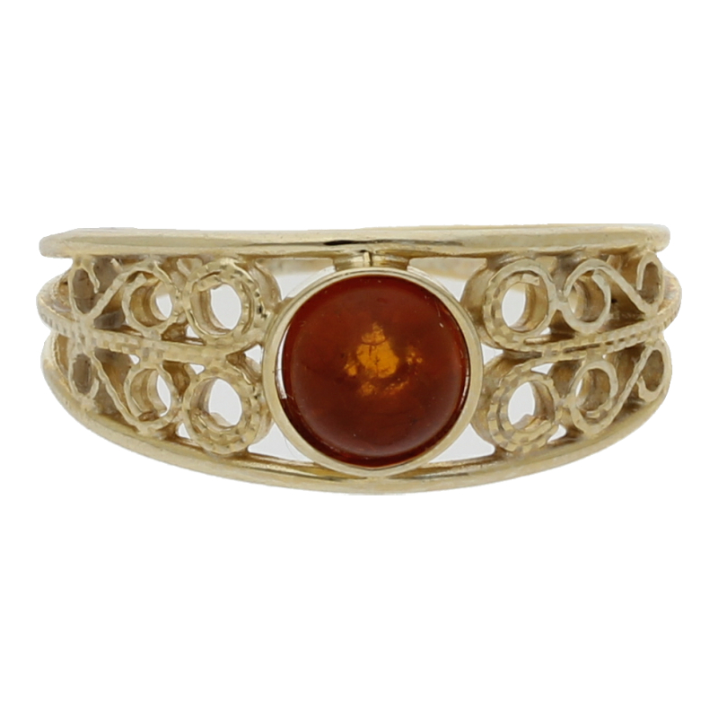 Bernstein Ring 333/ 8 K Gold