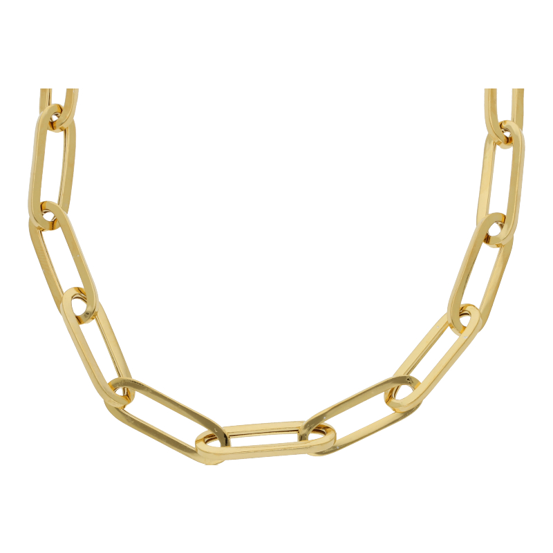 Halskette 925 Silber-vergoldet Ankerkette Breite 6,2 mm Länge 50 cm