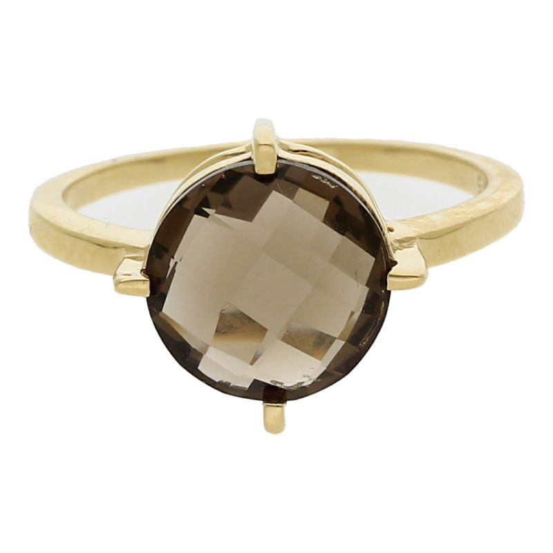 Rauchquarz Ring 375/ 9 K Gold