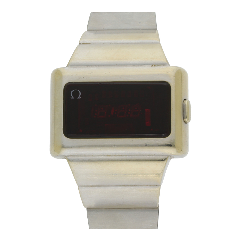 Omega Time Computer TC-1 LED Ref. 196.0017 Weißgold-Doublé 80 Mikron Vintage Sammleruhr Rarität