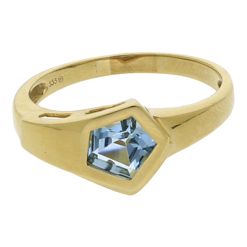 Blautopas Ring 333/ 8 K Gold