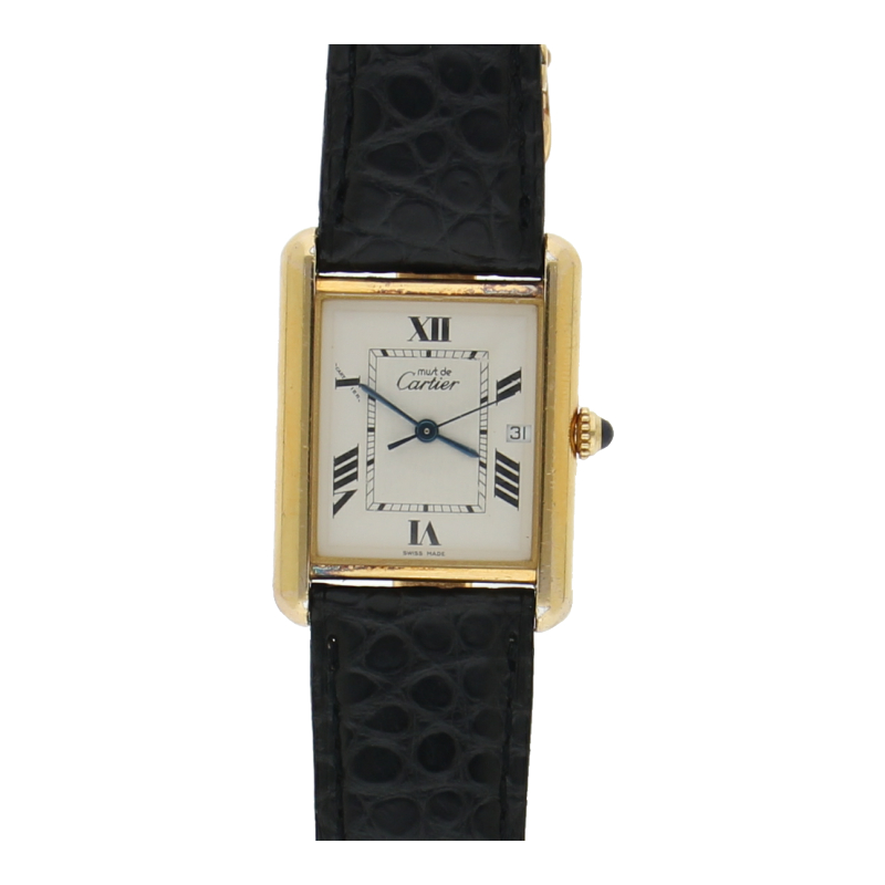 Cartier Must Vermeil Ref. 2413 Quarz Vintage Originalband neue Batterie 2025