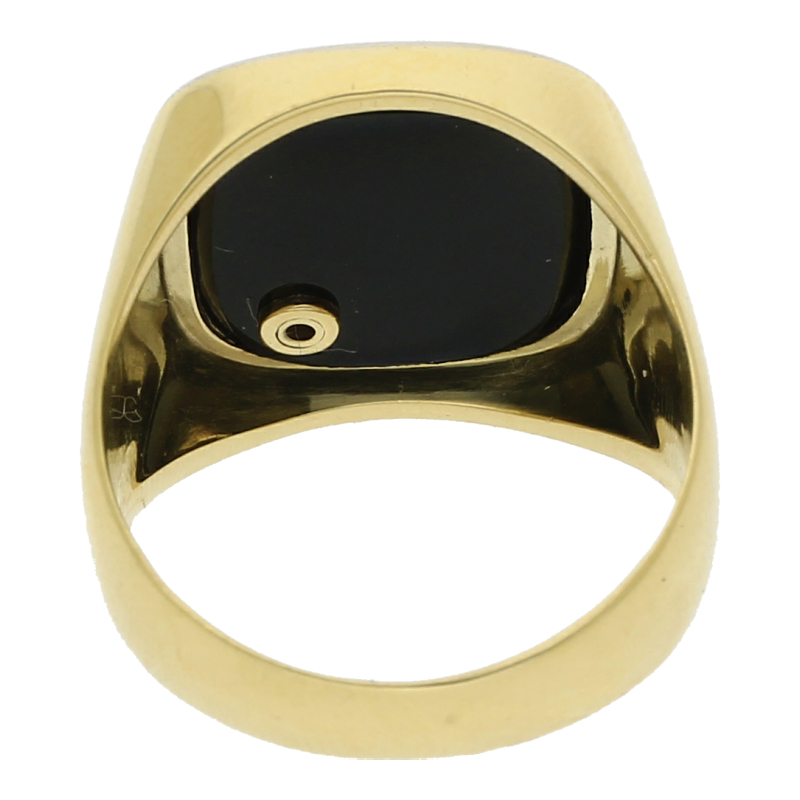 Onyx Brillant Ring 585/ 14 K Gold