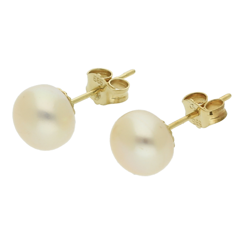 Zuchtperle Ohrstecker 585/ 14 K Gold