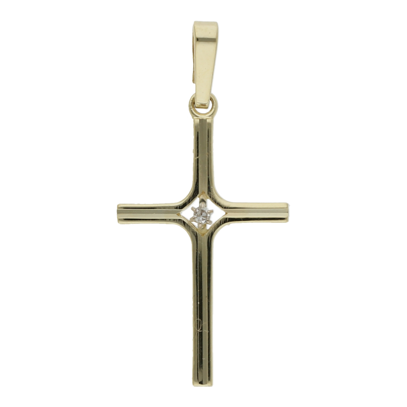 Diamant Kreuz 585/ 14 K Gold