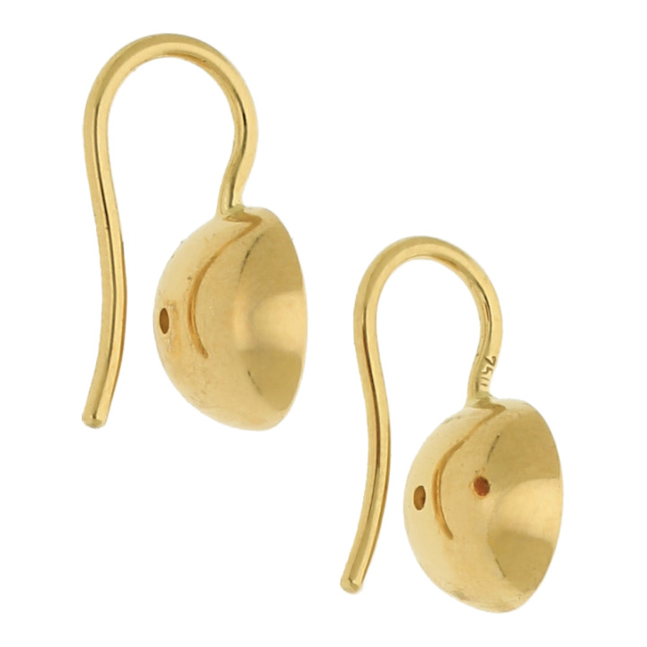 Moderne Citrin Ohrringe Handarbeit 18K/750 Gelbgold